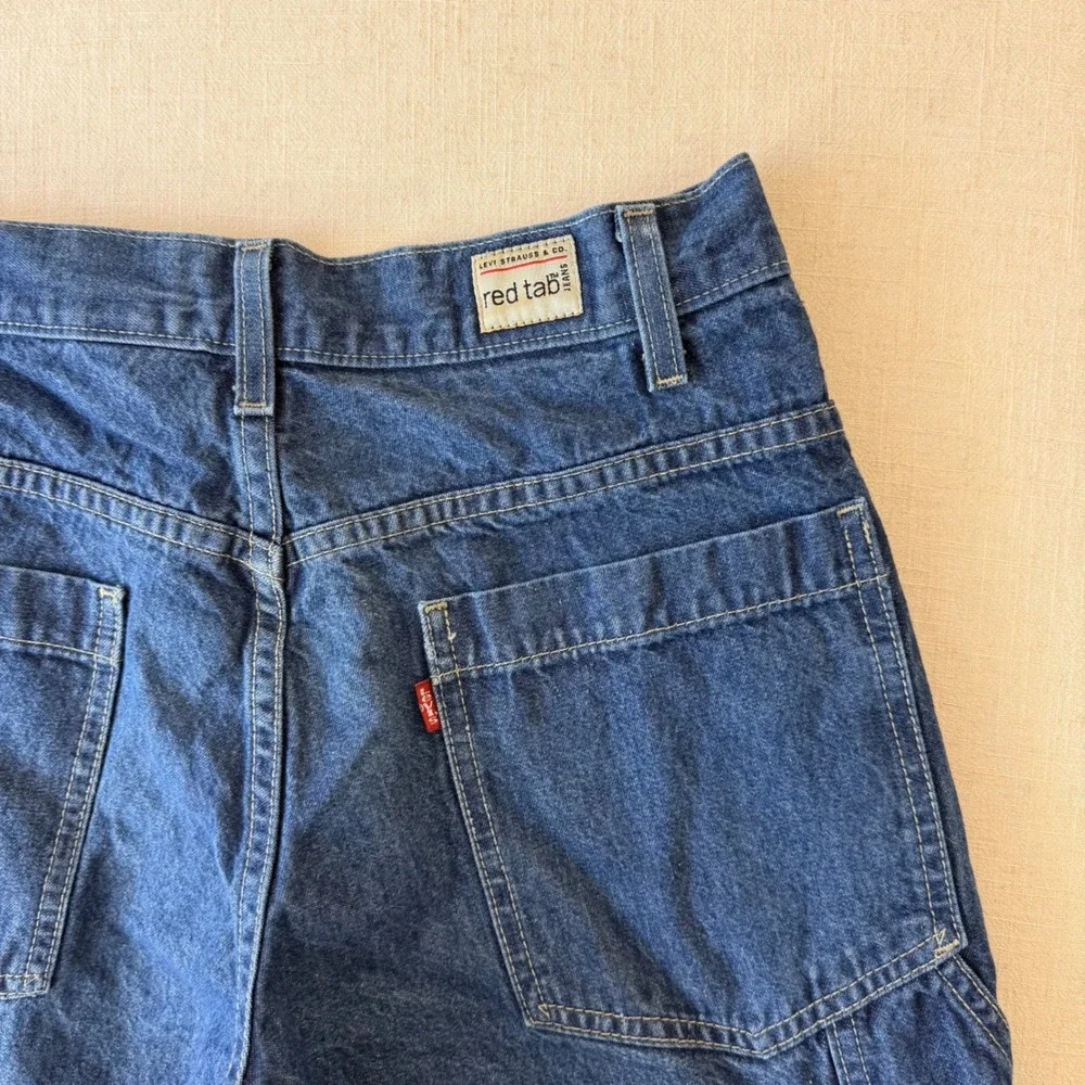 Vintage 1999 Levi's Carpenter Jorts W29 Baggy Y2K Skater Red Tab